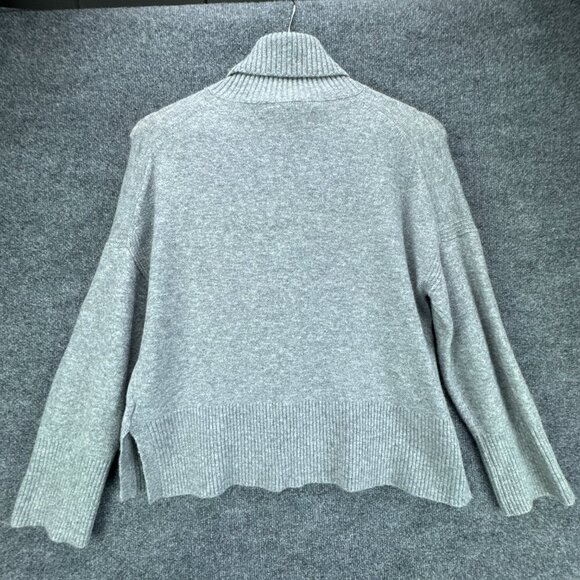J Crew Sweater Womens Small Gray Pullover Turtleneck Merino Wool Alpaca Blend - Picture 5 of 14